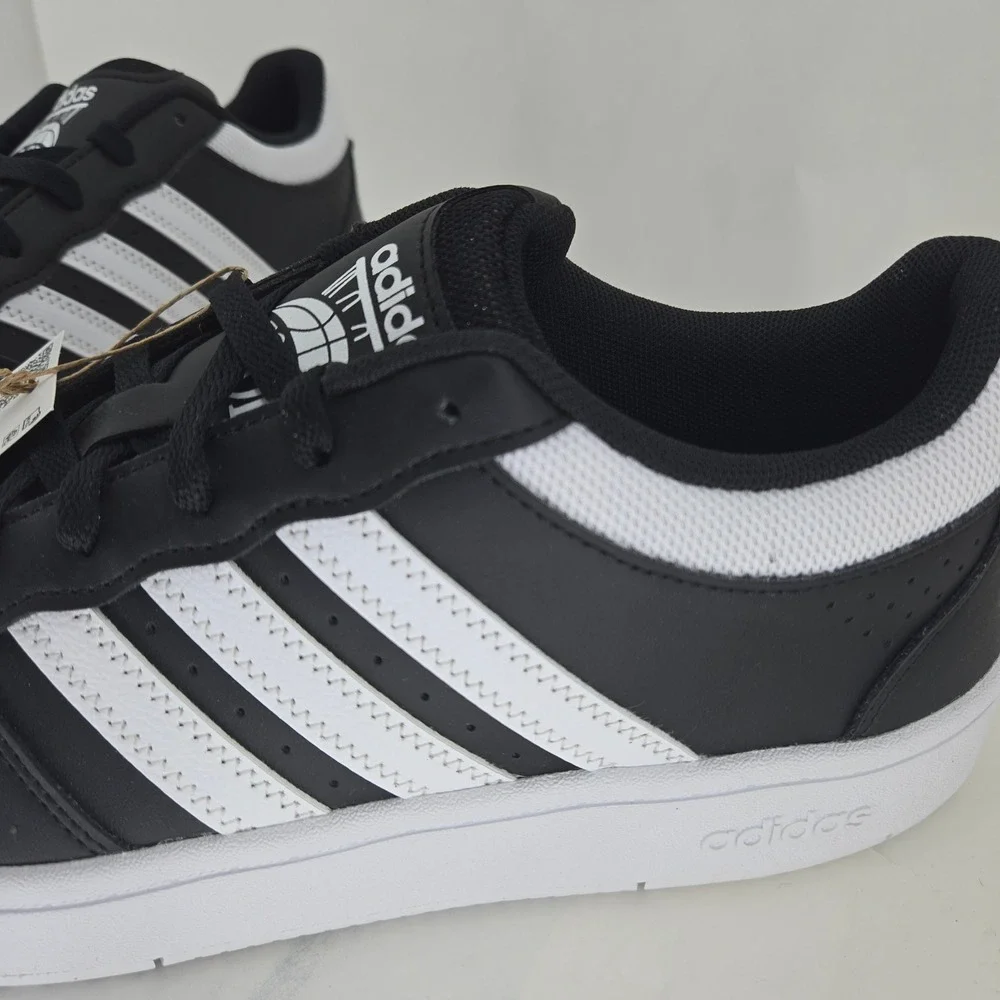 Adidas Hoops Classic Mens 9.5 Sneakers Black White KI1056 Low Top Shoes